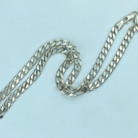 925 Sterling Silver Chain 5.5mm Cuban Curb Link Necklace 21.5